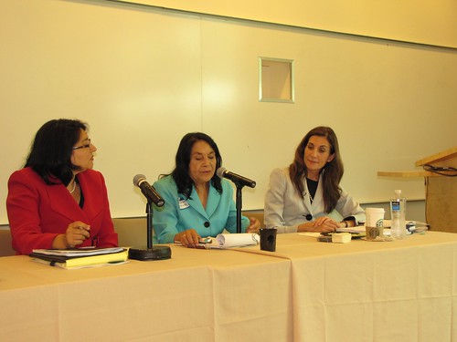 Roxana Barillas, Deputy Director USDA Center for Faith Based and Neighborhood Partnerships; Dolores Huerta; and Lisa Pino, FNS Deputy Administrator for SNAP