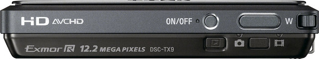 cámara digital Sony TX9 3D botones