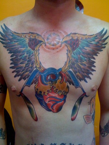traditional heart wings tattoo Tattoos Gallery