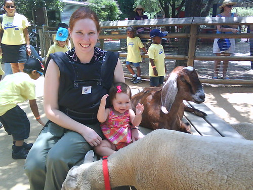 At the petting zoo!