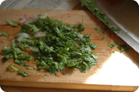 guacamole recipe: cilantro