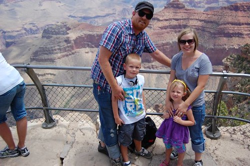 family shot at the canyon