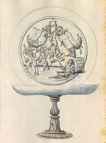 020-Fuente con plato-Entwürfe für Prunkgefäße in Silber mit Gold-BSB Cod.icon.  199 -1560–1565- Erasmus Hornick