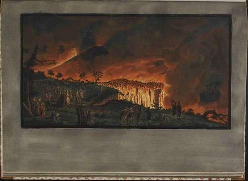Plate 38, night view of eruption of Mt. Vesuvius