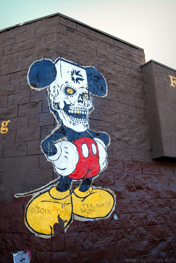 Evil Disney Mickey Mouse Wheatpaste. 
