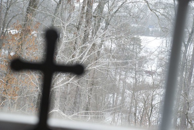 My winter kitchen window view 