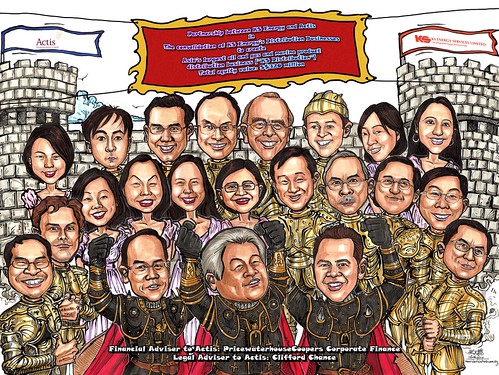 Group caricatures for Pricewaterhouse Coopers A3 edited repositioned