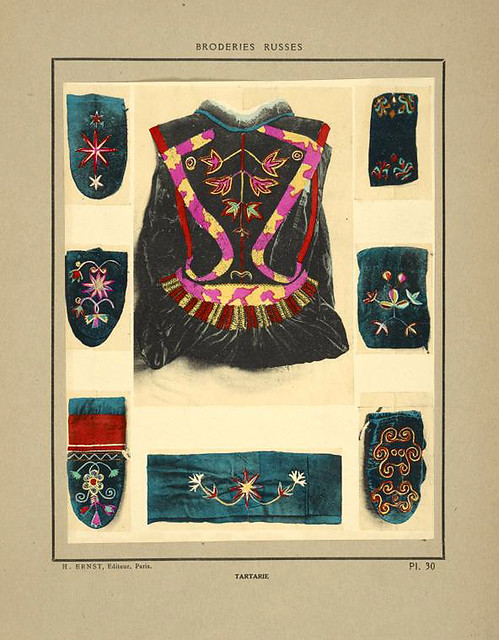 008-Manoplas y vestimenta de terciopelo bordados-Tartaria-Broderies russes tartares armeniennes 1925