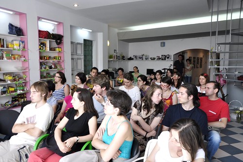 Participants at the raw food class, Bucharest