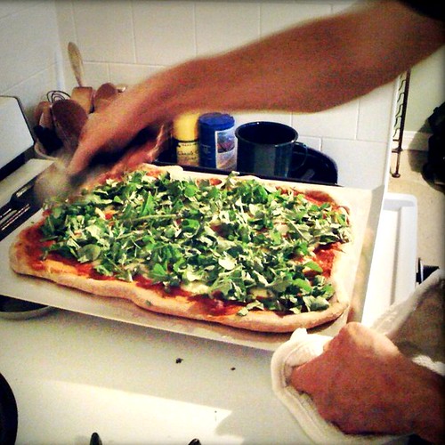 Food: Buratta &amp; Arugula Pizza Pie!