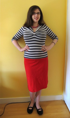 BurdaStyle &quot;Melissa&quot; High-Waisted Knit Skirt