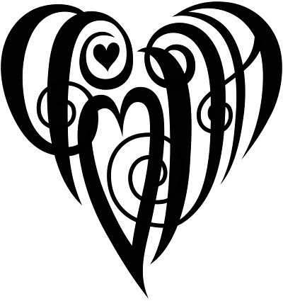 heart tattoo with initials. quot;CPODAquot; Heart Design