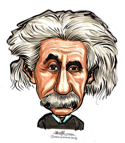 Albert Einstein caricature A4
