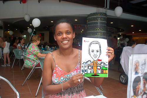 Caricature live sketching for The British Club and Singtel -2