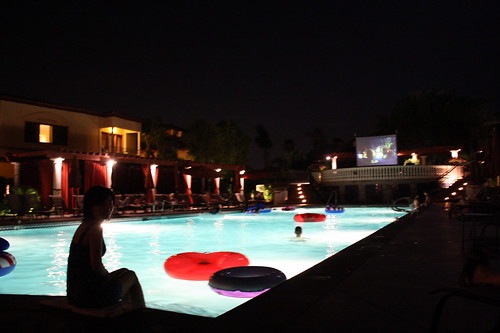 Miramonte- Moonlight movies at the pool