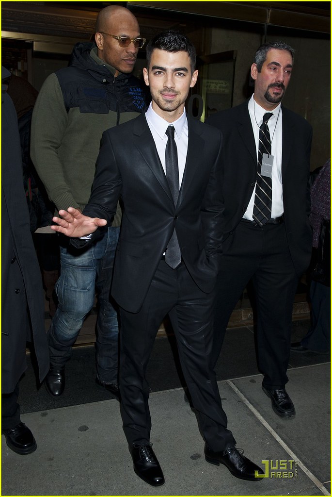 Singer Joe Jonas attends the Calvin Klein Men's fashion show during 2011 February New York City Fashion Week.