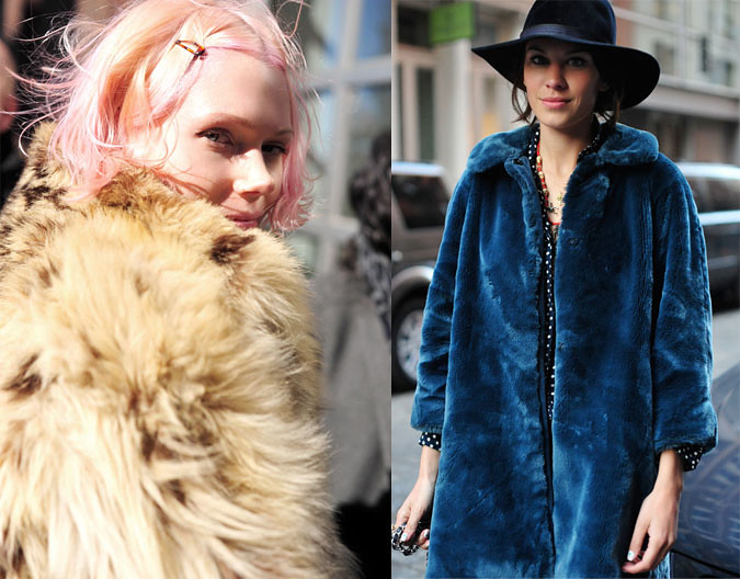 streetstyles Fashion Week 2011 Alexa Chung, models in new york, Pink hair, trends 