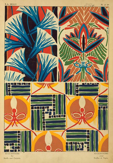 033-Suggestions pour étoffes et tapis 60 motifs en couleur 1927- Eugene Alain Seguy