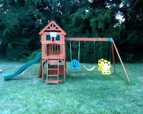 Front View of the Completed Swingset