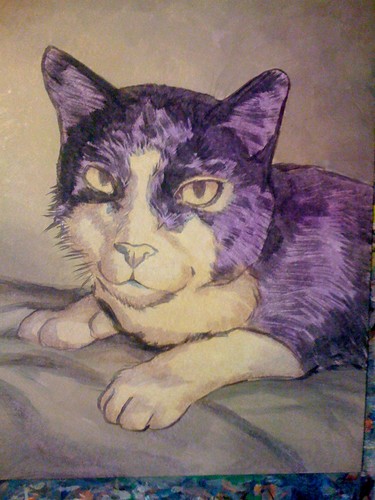 Henry the Cat Painting - 1