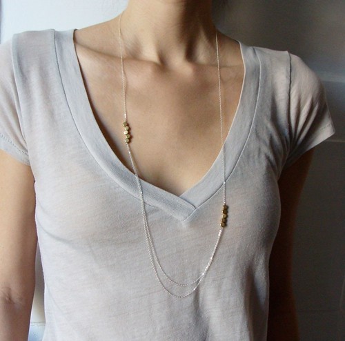 DRAPING GOLD DROPS NECKLACE