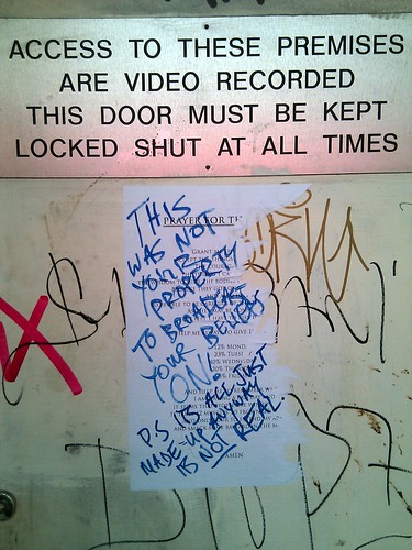 God vs graffiti vs property rights vs drippy markers, Soho, London, UK.jpg