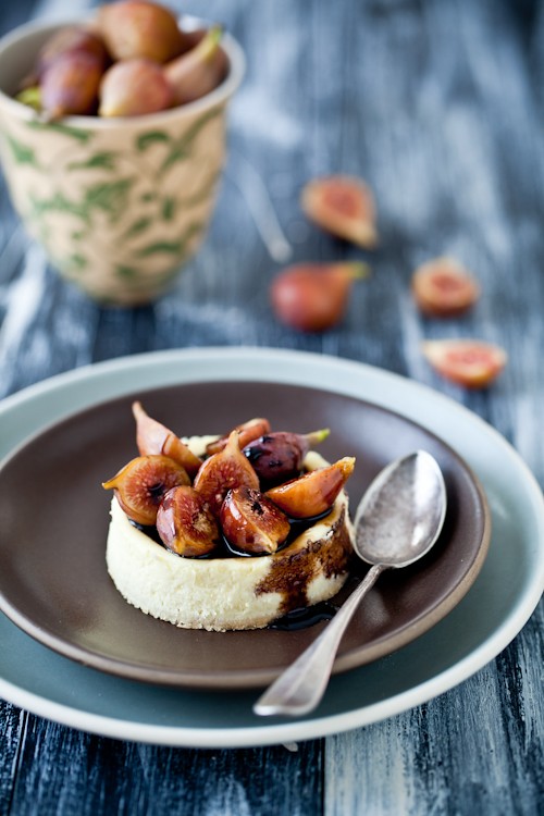 Goat Cheese Custard With Figs & Balsamic Syrup