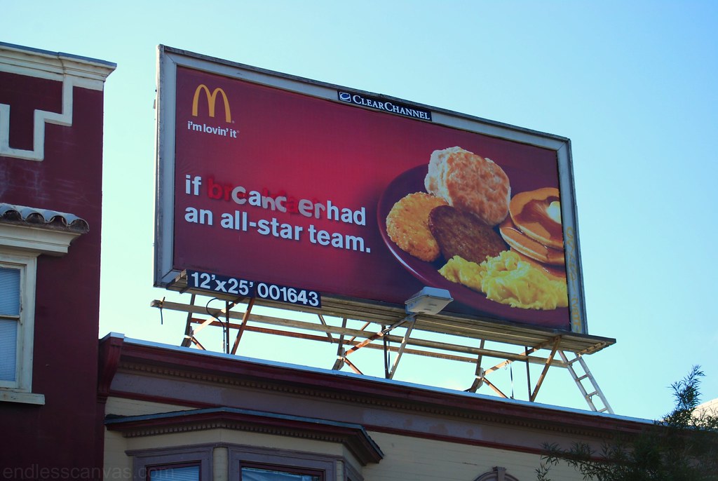 Modified McDonalds Billboard Berkeley CA. 