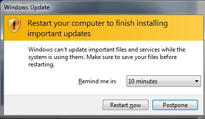The accursed Windows Update Restart Prompt