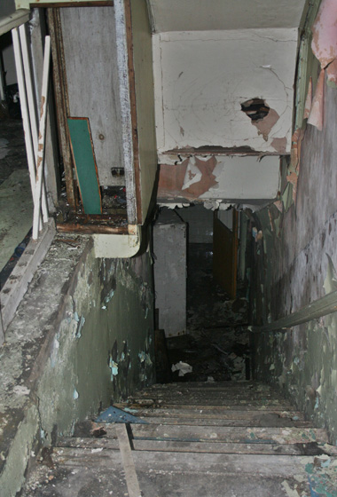 Down into the basement!