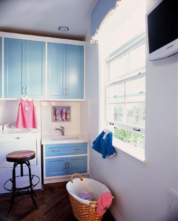 Ruthie Sommers Interiors - Blue Laundry Room