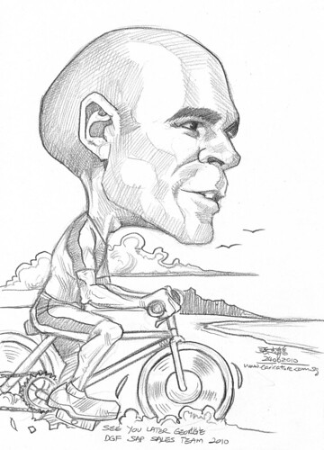 Caricature for DHL - triathelete