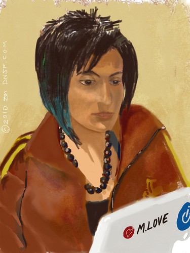iPad Portrait of Shaherose Charania at Women 2.0 Labs by DNSF David Newman