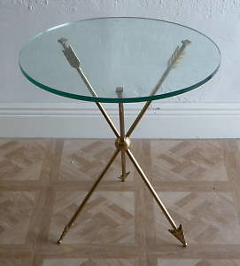 brass arrows accent table