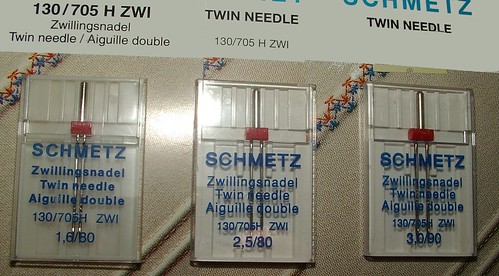 double needles in 3 sizes
