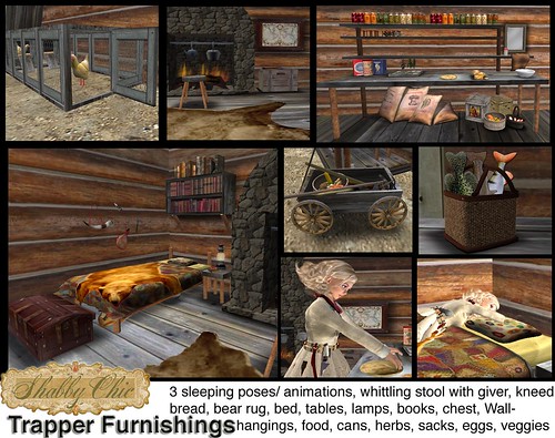 Shabby Chic Trappers Cabin Furnishings - 28 items