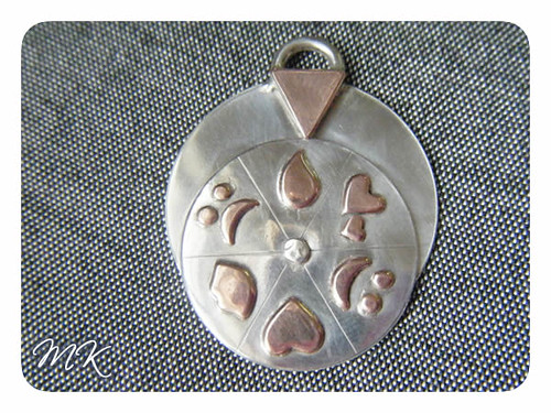 sterling and copper mood pendant 1