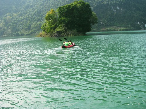 Kayaking in Ba Be, Vietnam