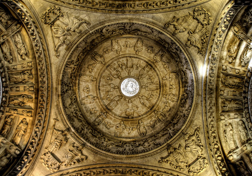 Seville cathedral sacristy ceiling. Techo de la sacristía de la catedral de Sevilla.