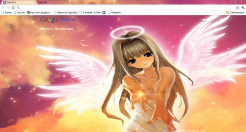 google chrome themes anime. Anime Angel Google Chrome