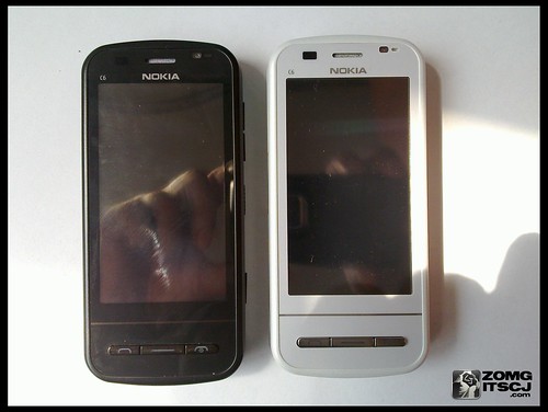 Nokia C6 Black vs White. The Nokia C6 has a 3.2? TFT resistive touchscreen