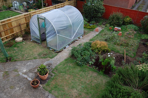 View of the back garden from an upstairs window