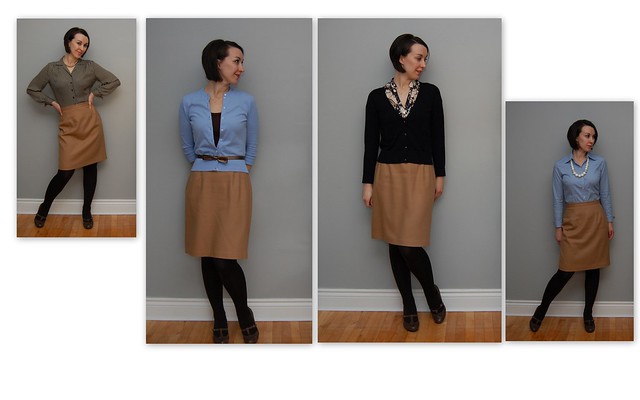 Brown skirt collage