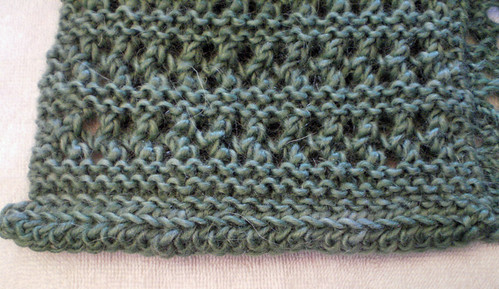 Lime crocheted edge