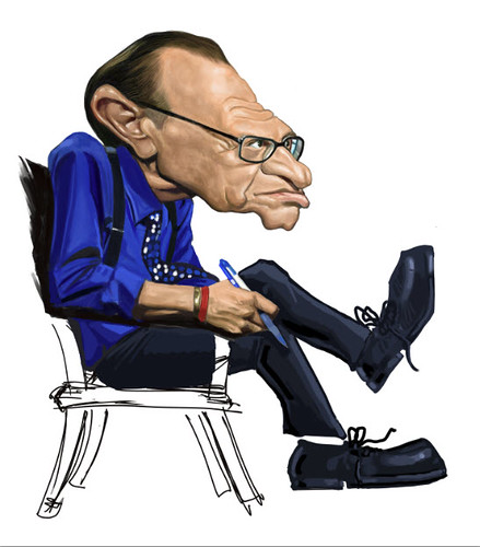 digital caricature of Larry King - 5