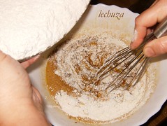 Cake de manzana-añadir harina