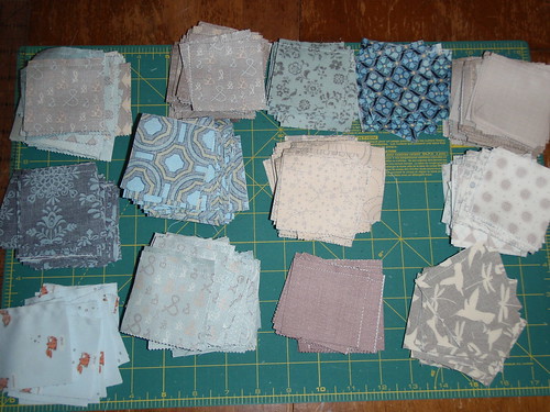 piles of 2.5 inch squares