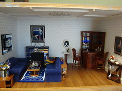 Art Deco Apartment+Living room David & Carol Huffman of Davesattic Miniatures