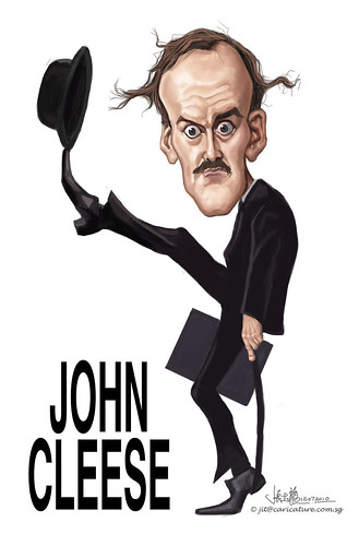 digital caricature of John Cleese
