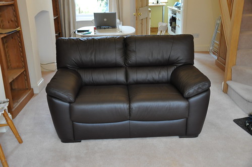 Our new leather sofa